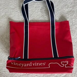 Vineyard Vines Red and Black Tote Bag